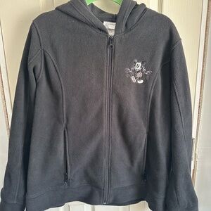 Disney Black Fleece Jacket with Mickey Mouse